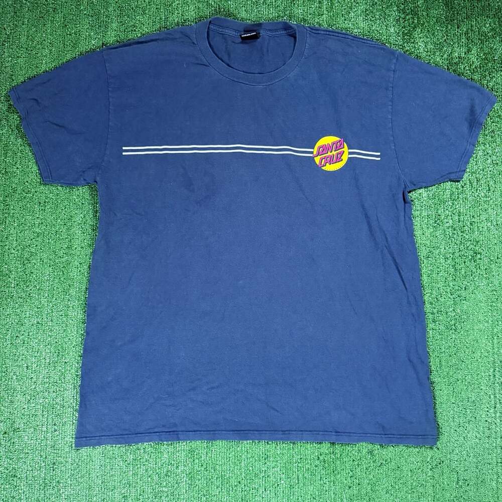 Santa Cruz Skateboards Classic Dot T-Shirt Blue Size Large